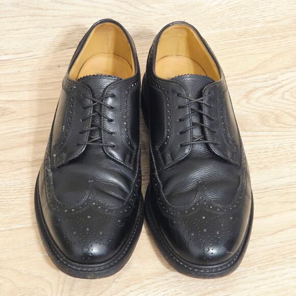 Florsheim Imperial Longwing Black Leather Oxford Shoes Mens Size 10.5 3E X-Wide - Picture 3 of 10